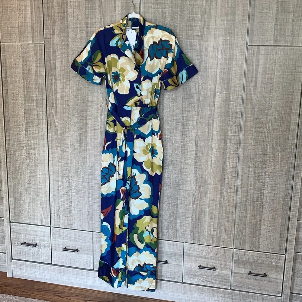 Zara‎ Belted Floral Print Jumpsuit
